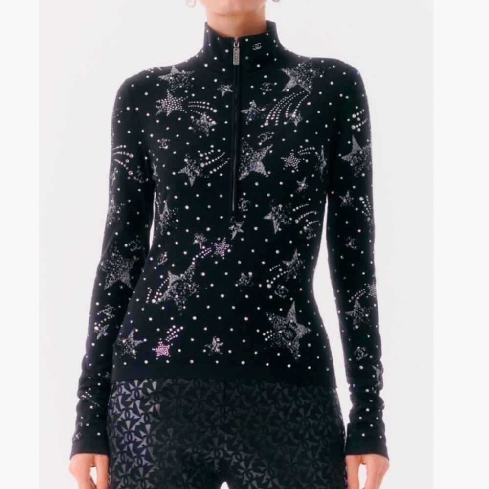 Chanel - Strass Crystals, Wool Pullover - NWT